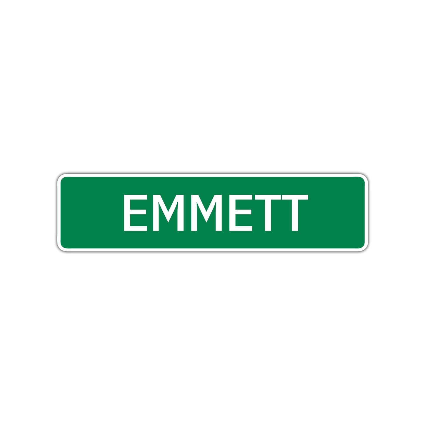 Emmett Street Sign Children Name Room Plate