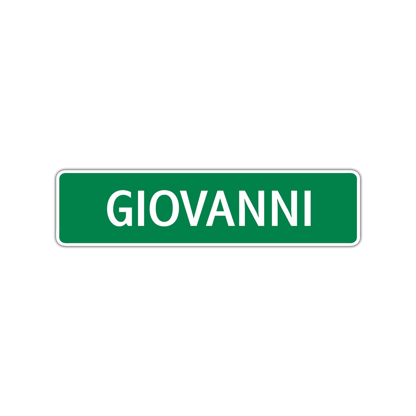 Giovanni Street Sign Children Name Room Plate