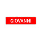 Giovanni Street Sign Children Name Room Plate