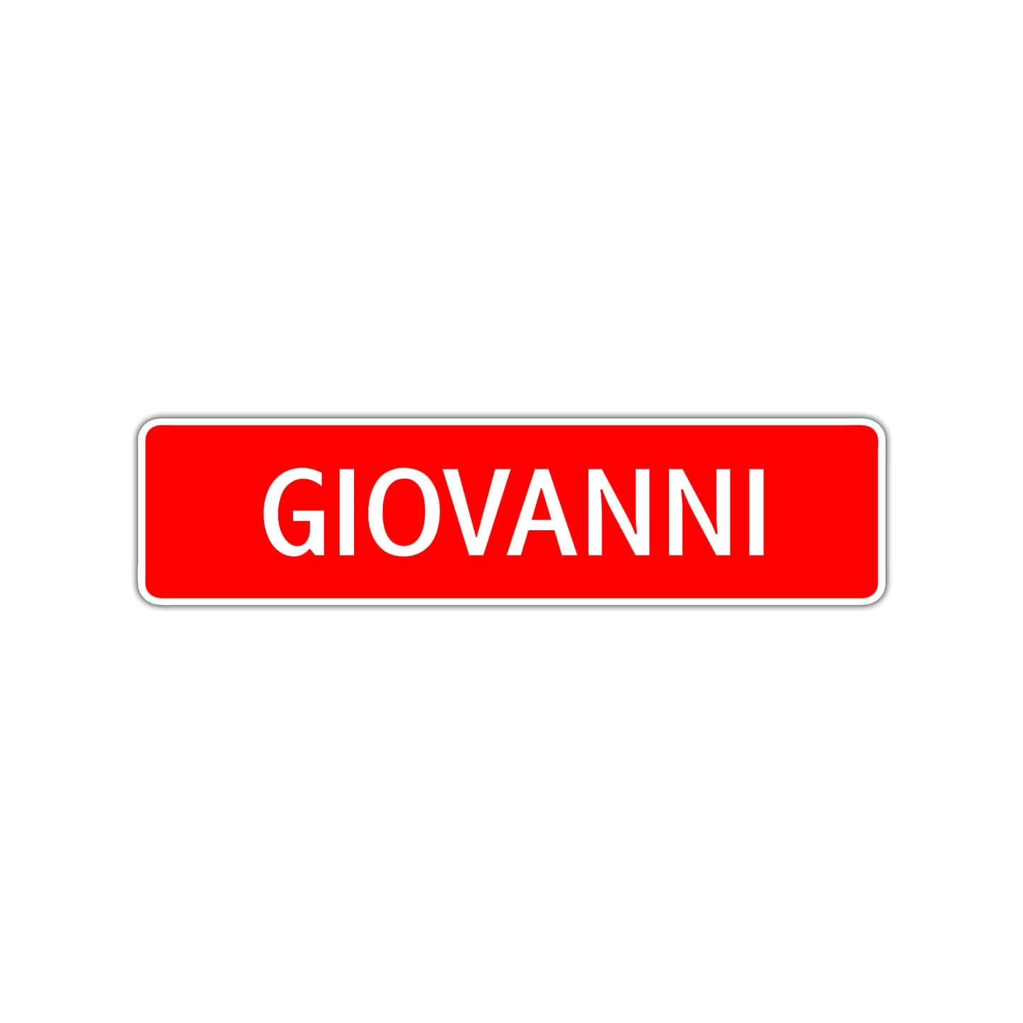 Giovanni Street Sign Children Name Room Plate
