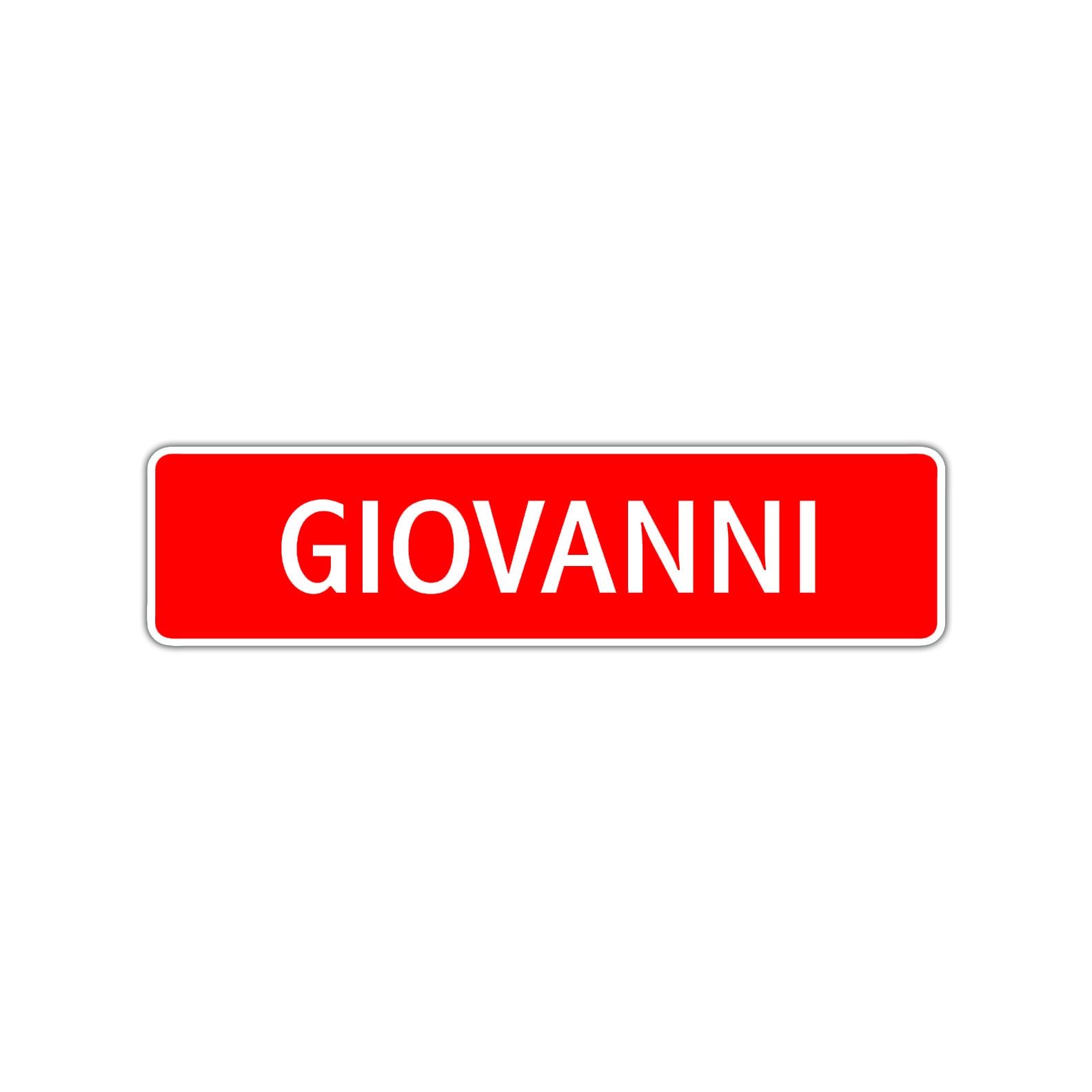 Giovanni Street Sign Children Name Room Plate