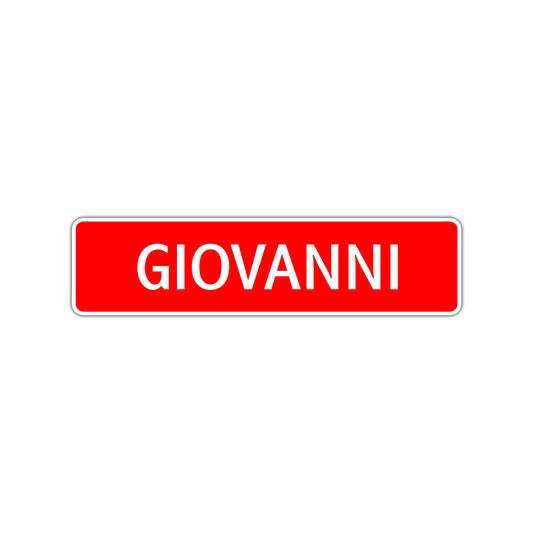 Giovanni Street Sign Children Name Room Plate