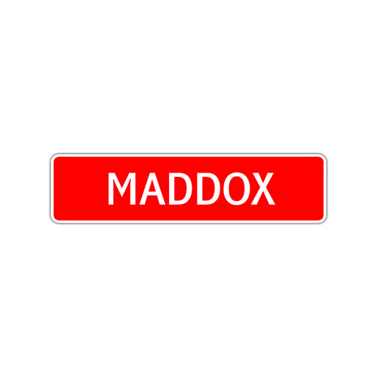 Maddox Street Sign Children Name Room Plate