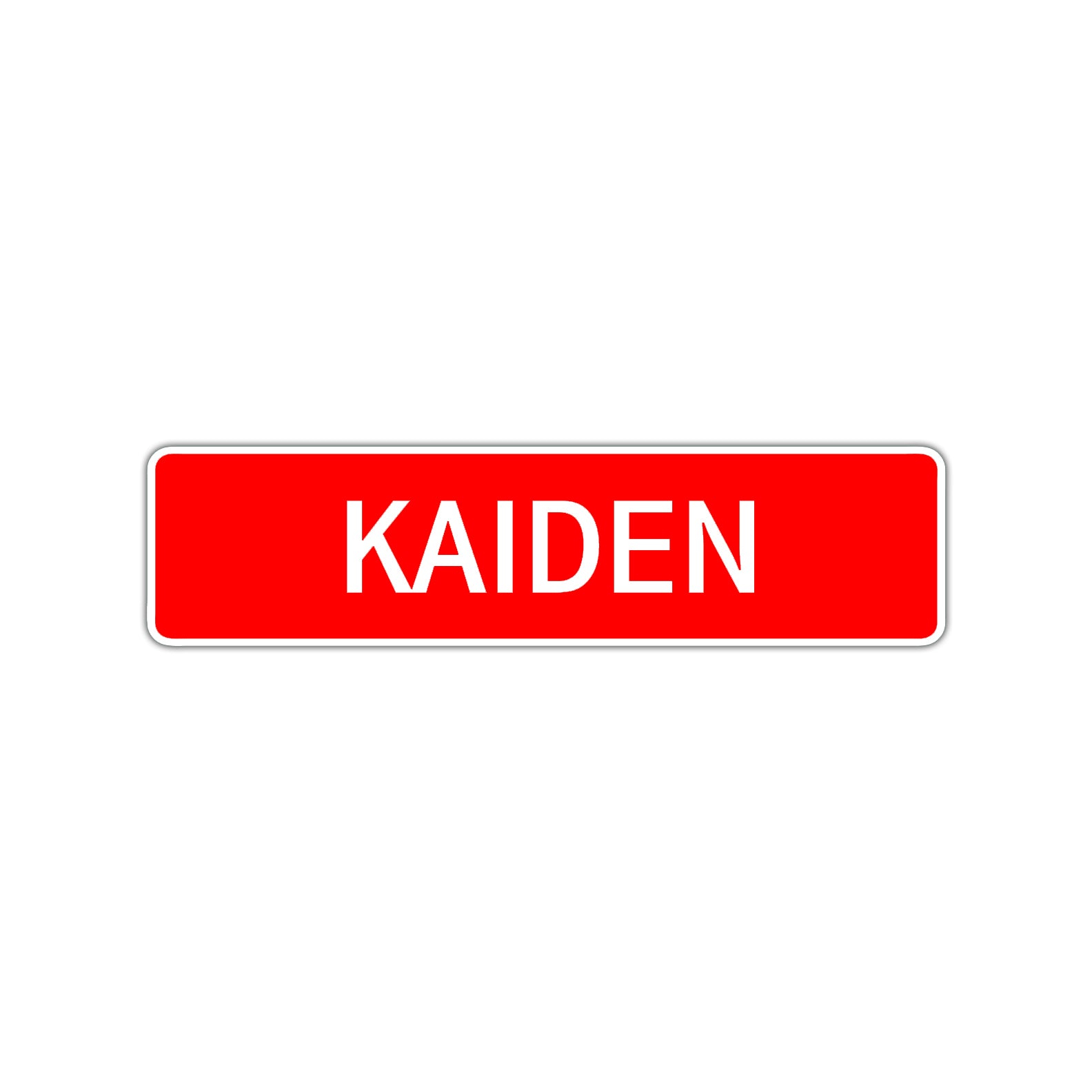 Kaiden Street Sign Children Name Room Plate