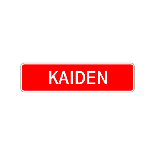 Kaiden Street Sign Children Name Room Plate