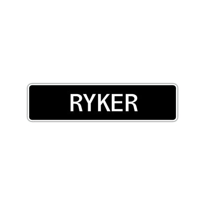 Ryker Street Sign Children Name Room Plate