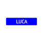 Luca Street Sign Children Name Room Plate