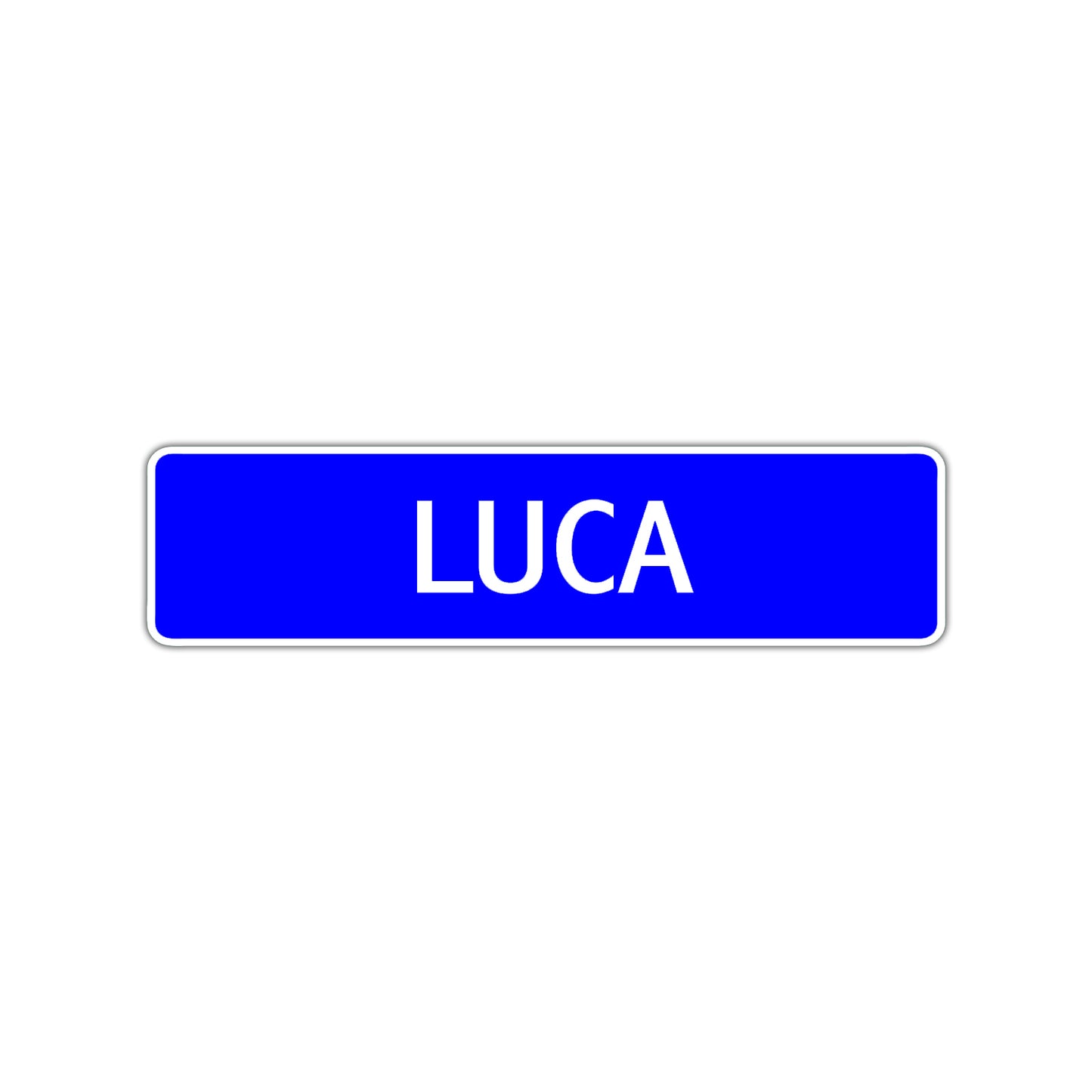 Luca Street Sign Children Name Room Plate