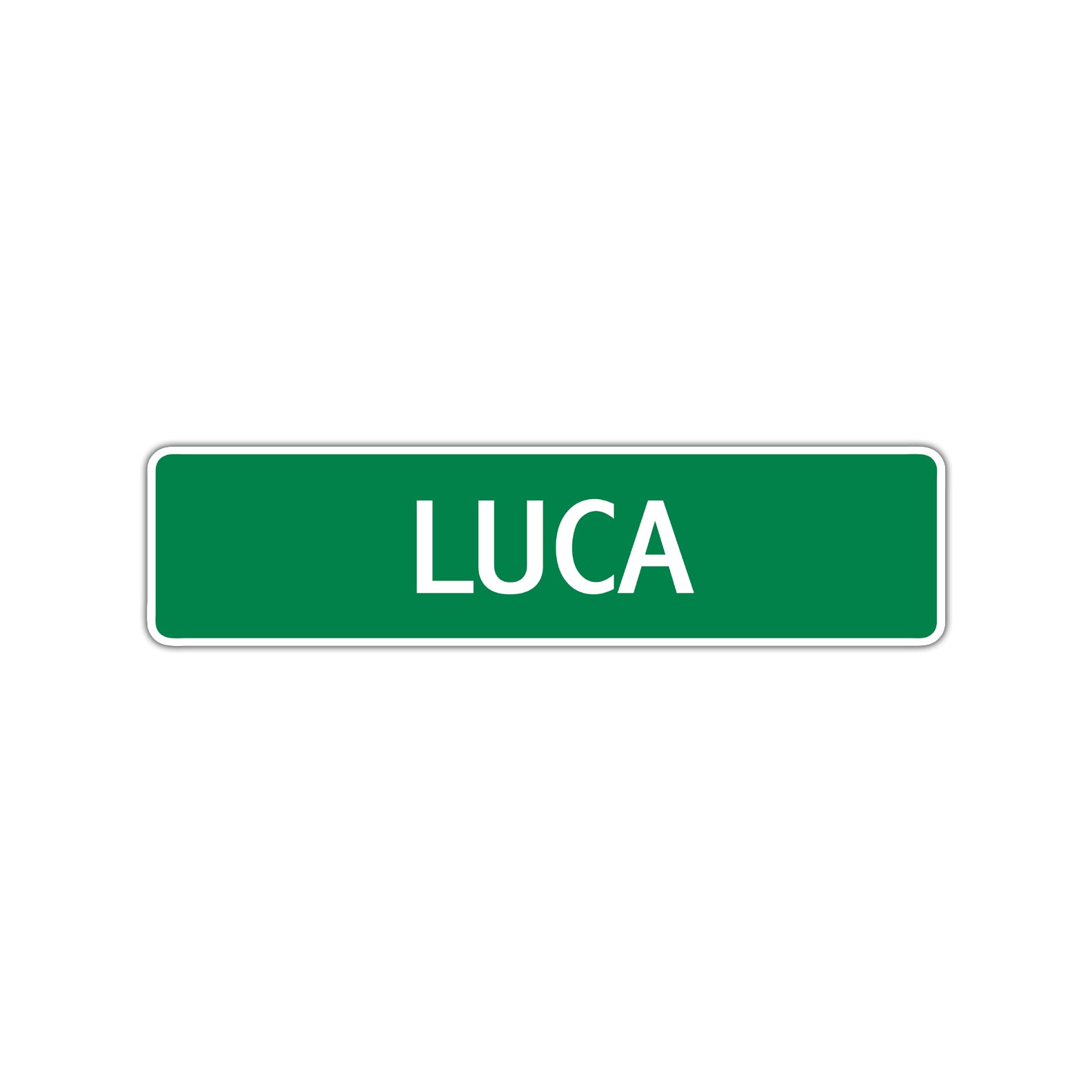 Luca Street Sign Children Name Room Plate