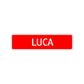 Luca Street Sign Children Name Room Plate