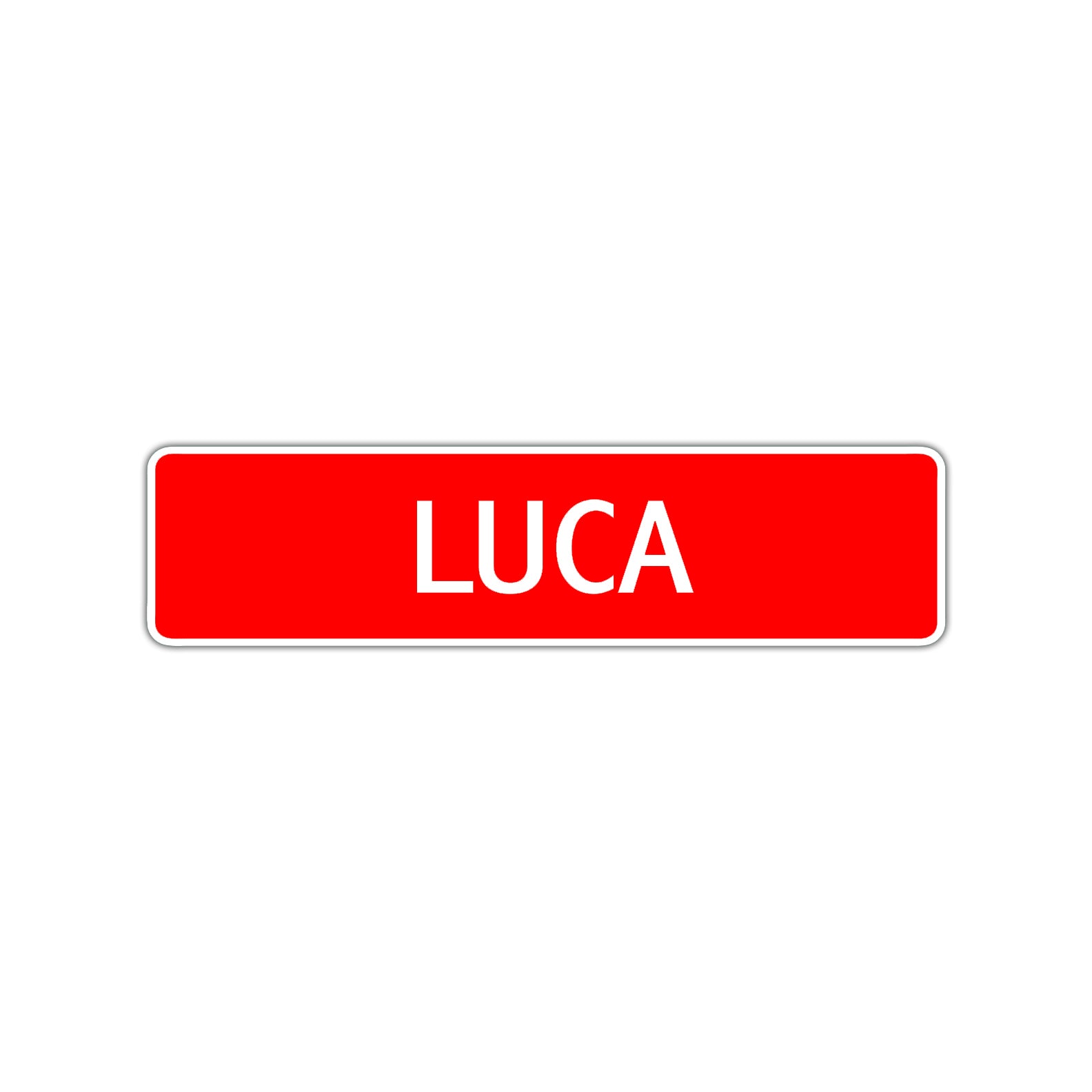 Luca Street Sign Children Name Room Plate