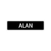 Alan Street Sign Children Name Room Plate