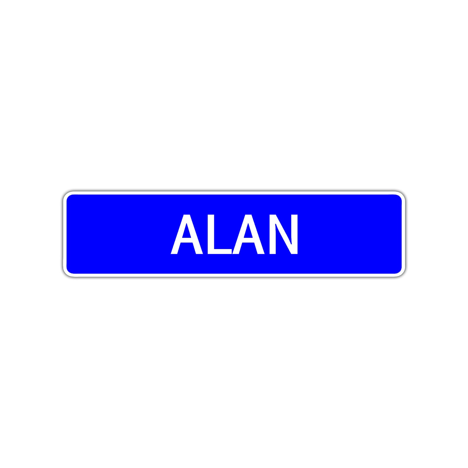 Alan Street Sign Children Name Room Plate