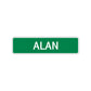 Alan Street Sign Children Name Room Plate