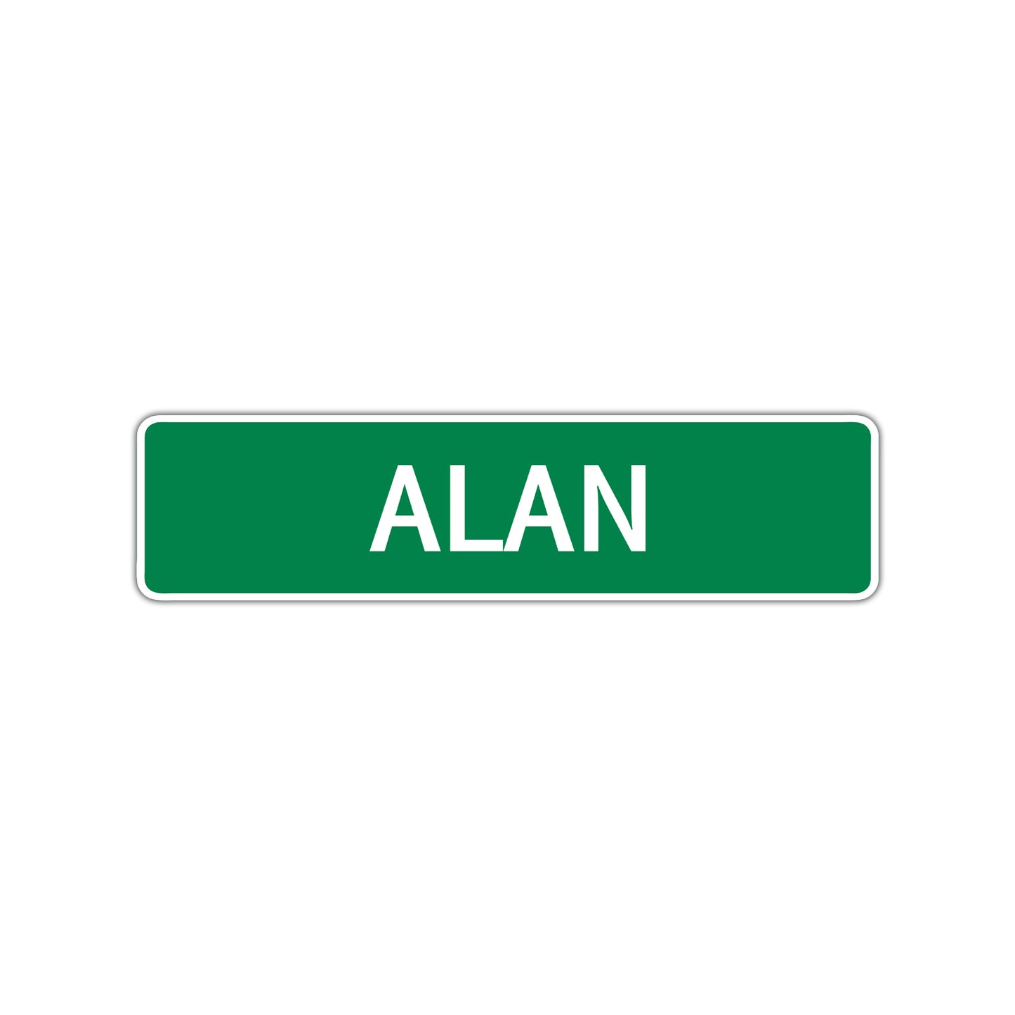 Alan Street Sign Children Name Room Plate