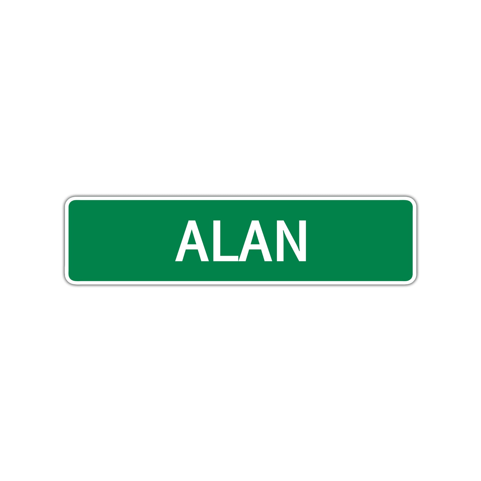Alan Street Sign Children Name Room Plate