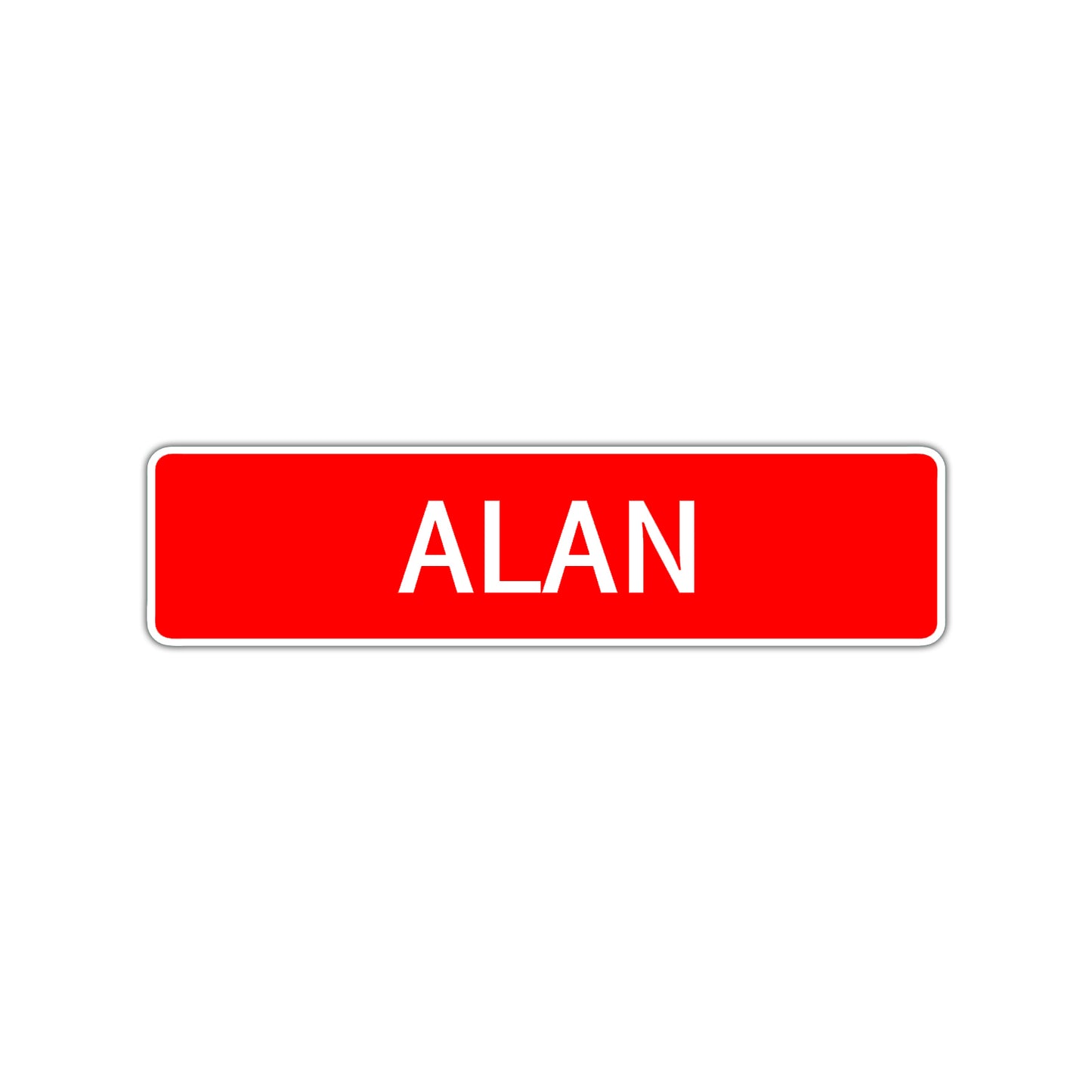 Alan Street Sign Children Name Room Plate