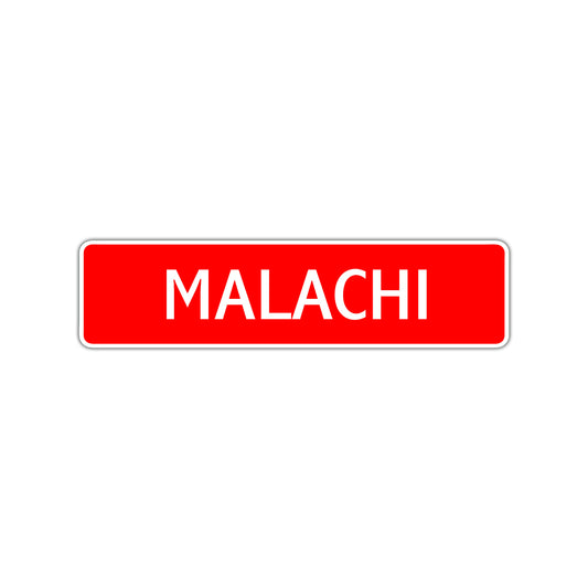Malachi Street Sign Children Name Room Plate