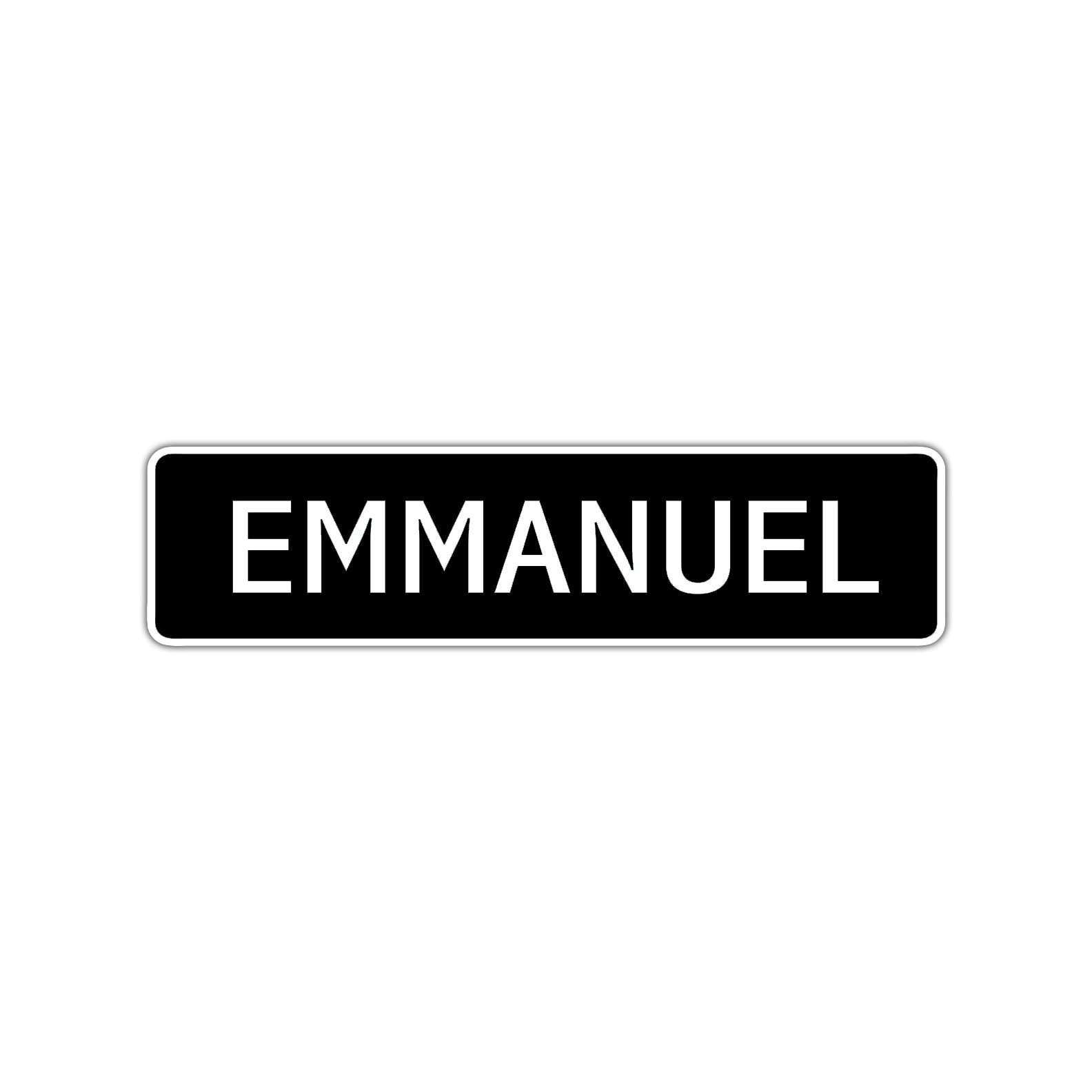 Emmanuel Street Sign Children Name Room Plate