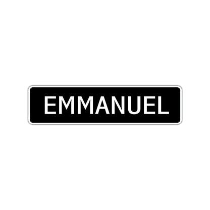 Emmanuel Street Sign Children Name Room Plate