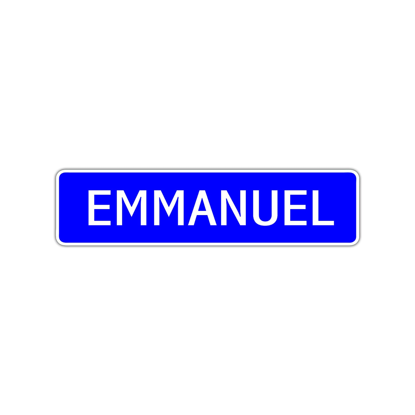 Emmanuel Street Sign Children Name Room Plate