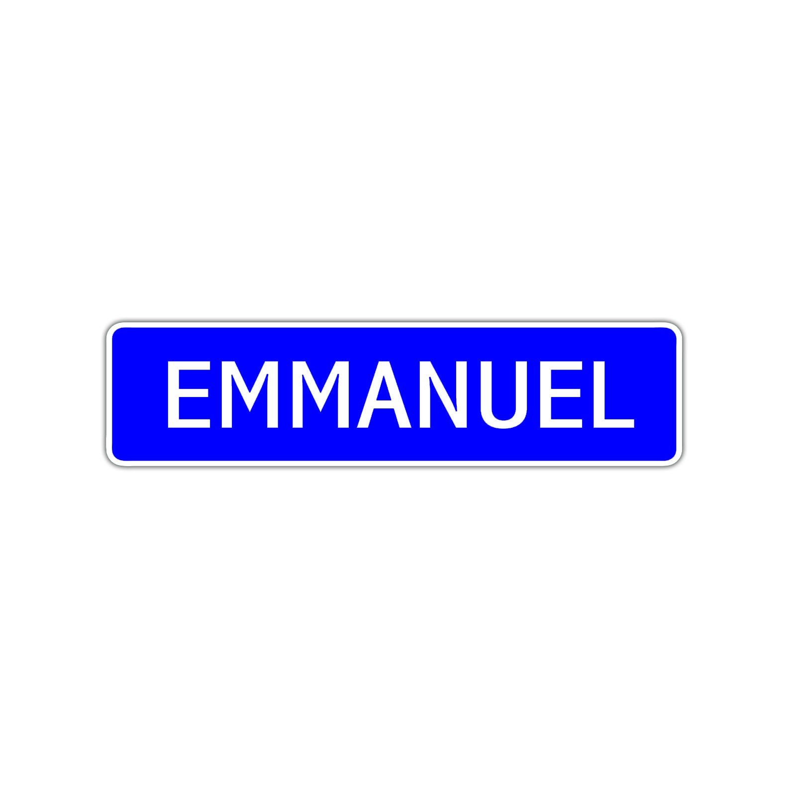 Emmanuel Street Sign Children Name Room Plate
