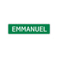 Emmanuel Street Sign Children Name Room Plate