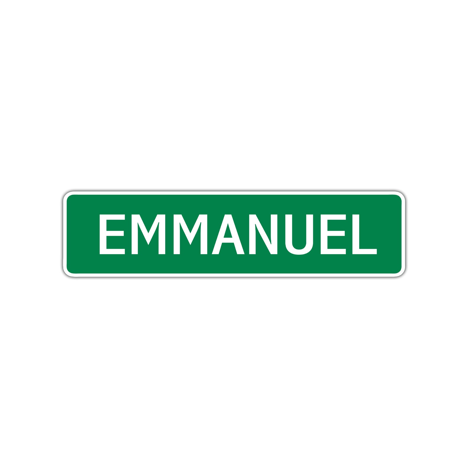 Emmanuel Street Sign Children Name Room Plate