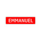 Emmanuel Street Sign Children Name Room Plate