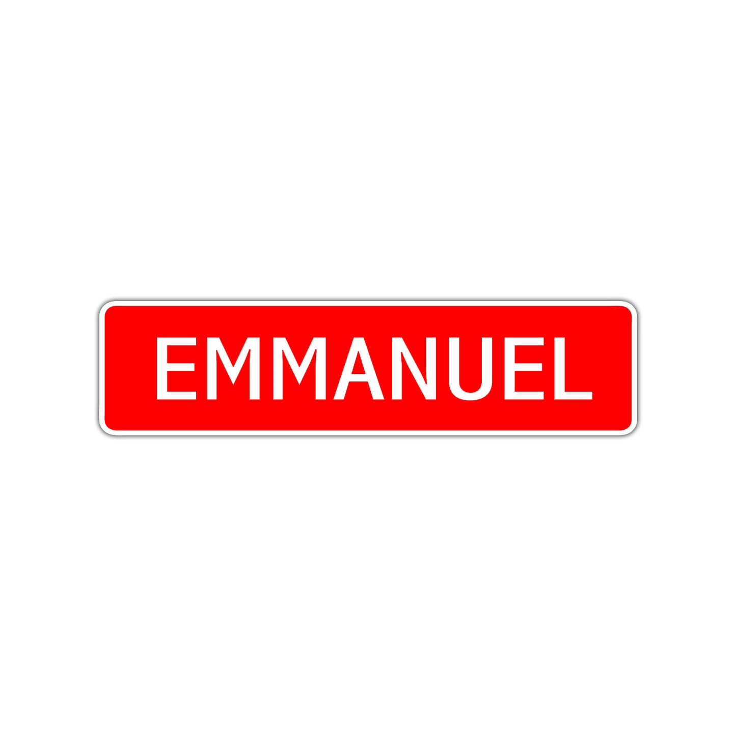 Emmanuel Street Sign Children Name Room Plate