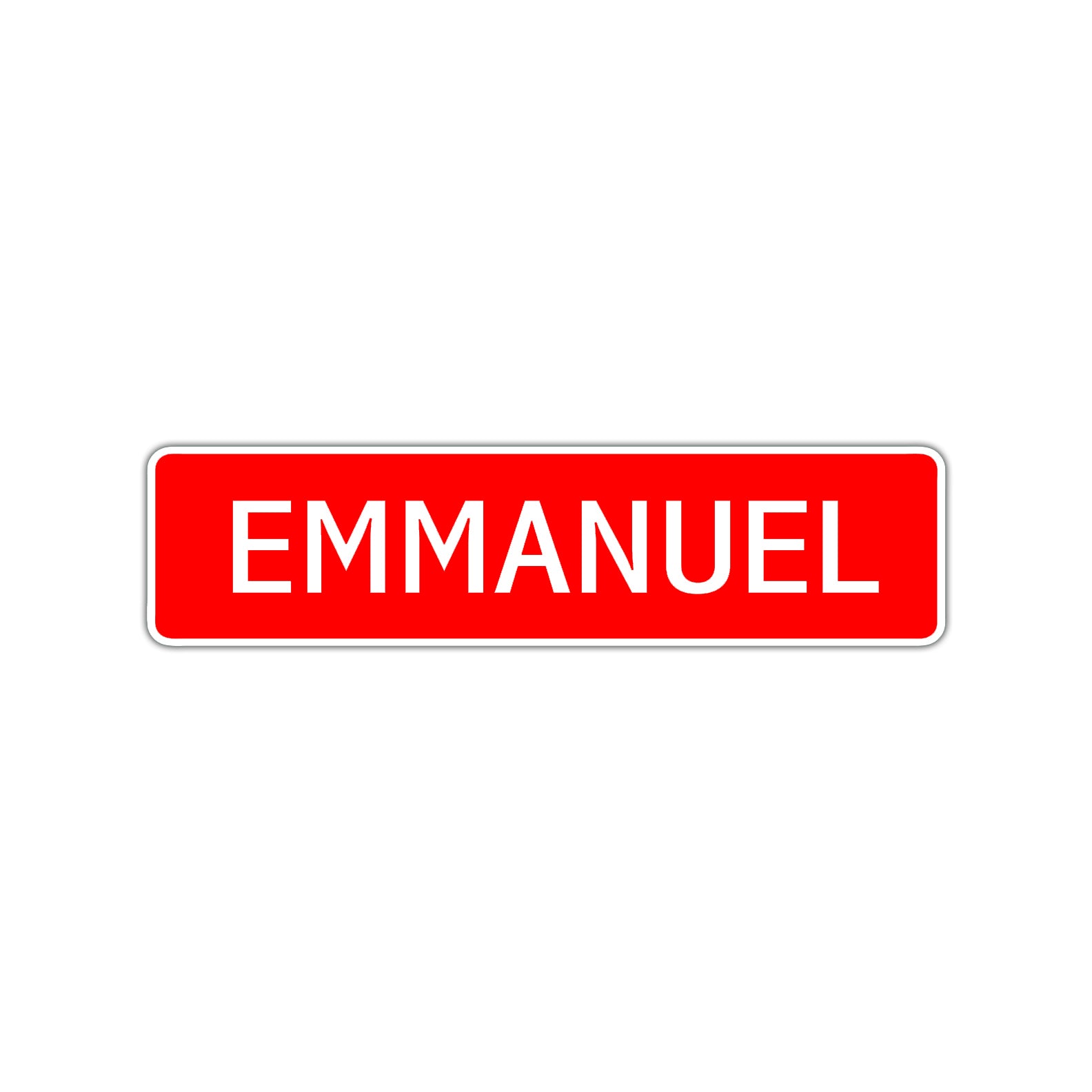 Emmanuel Street Sign Children Name Room Plate