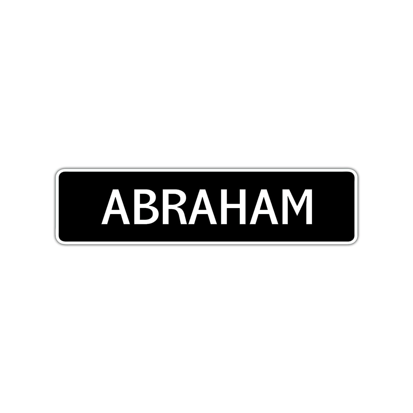 Abraham Street Sign Children Name Room Plate