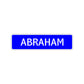 Abraham Street Sign Children Name Room Plate