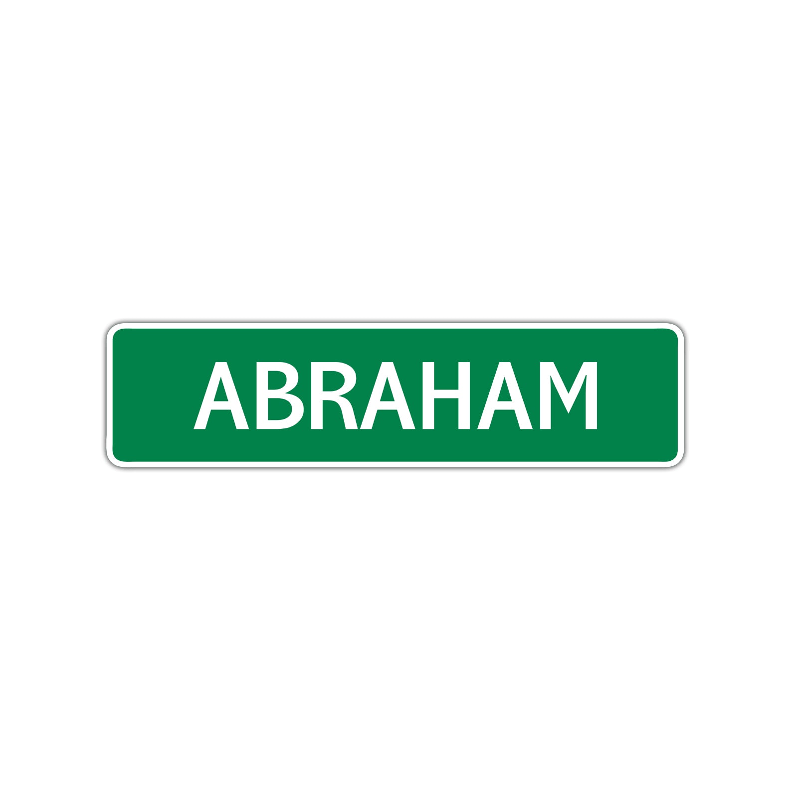 Abraham Street Sign Children Name Room Plate