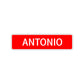 Antonio Street Sign Children Name Room Plate