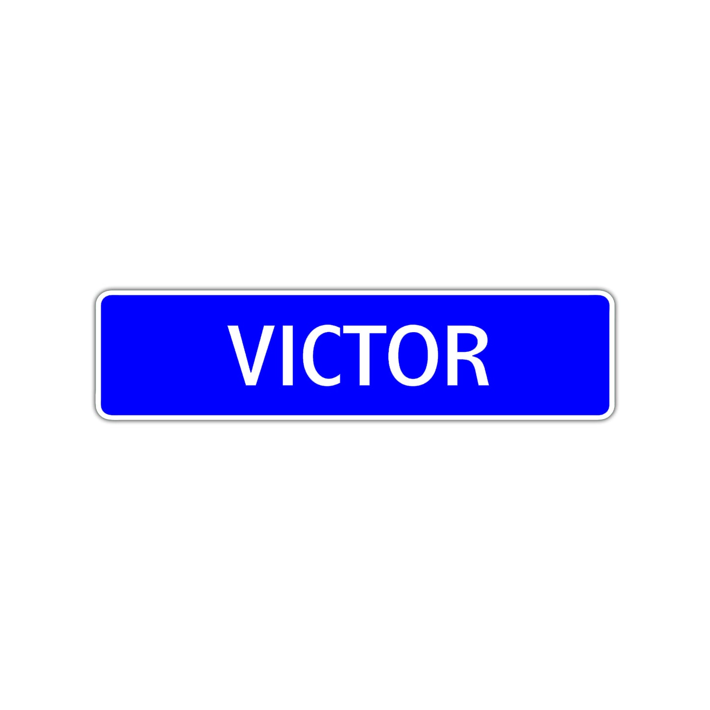 Victor Street Sign Children Name Room Plate