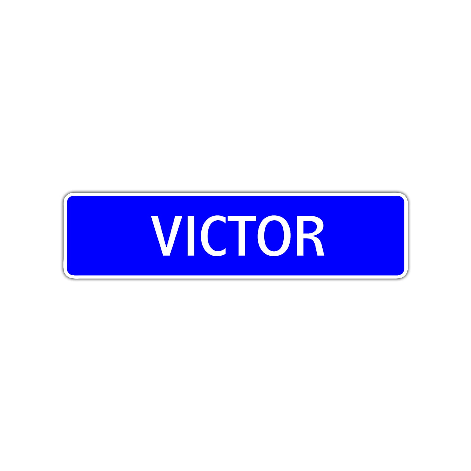 Victor Street Sign Children Name Room Plate