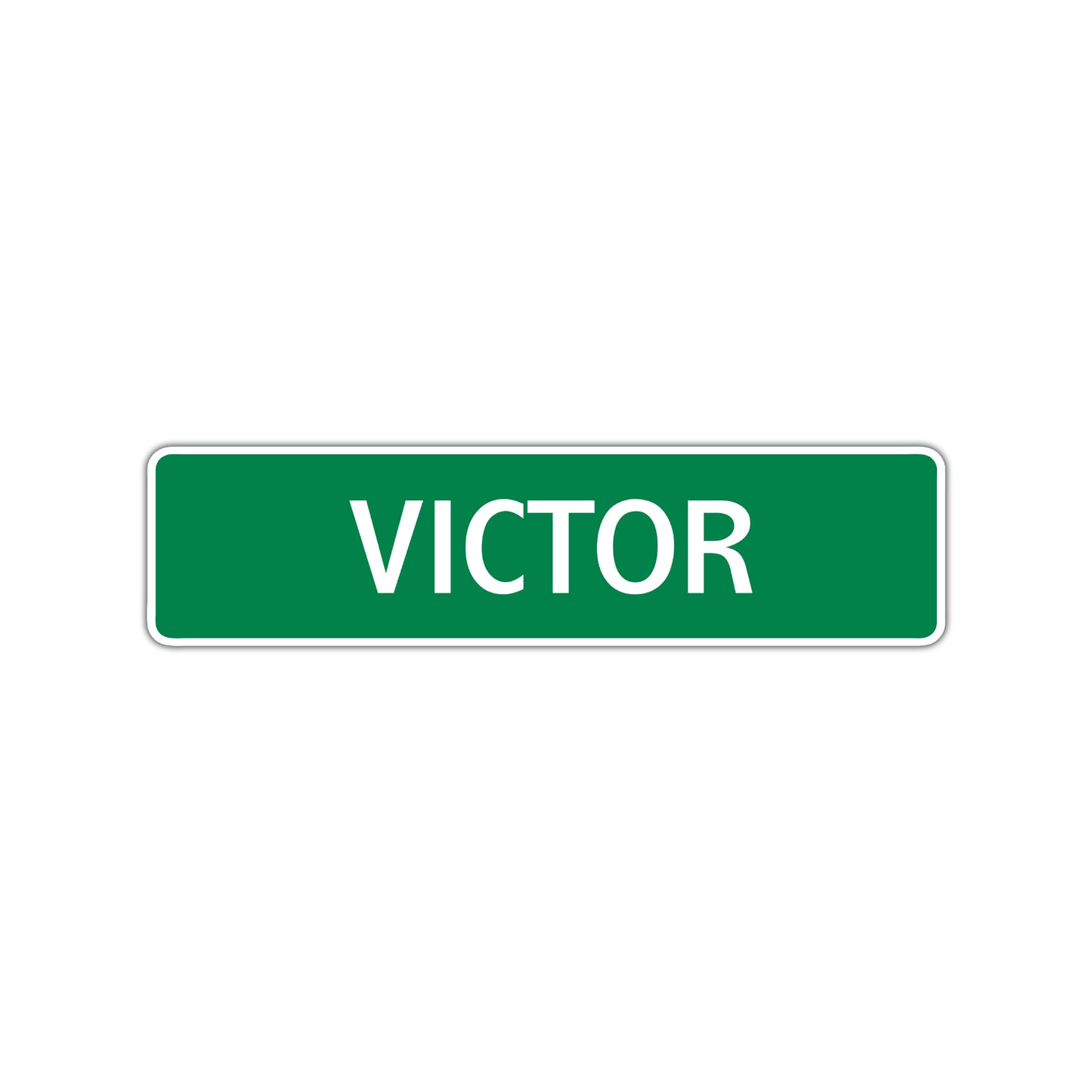 Victor Street Sign Children Name Room Plate