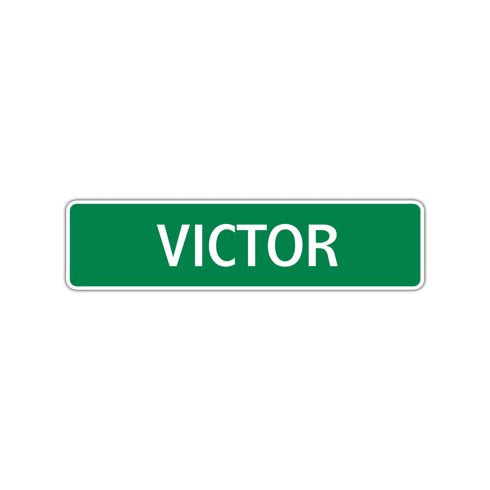Victor Street Sign Children Name Room Plate