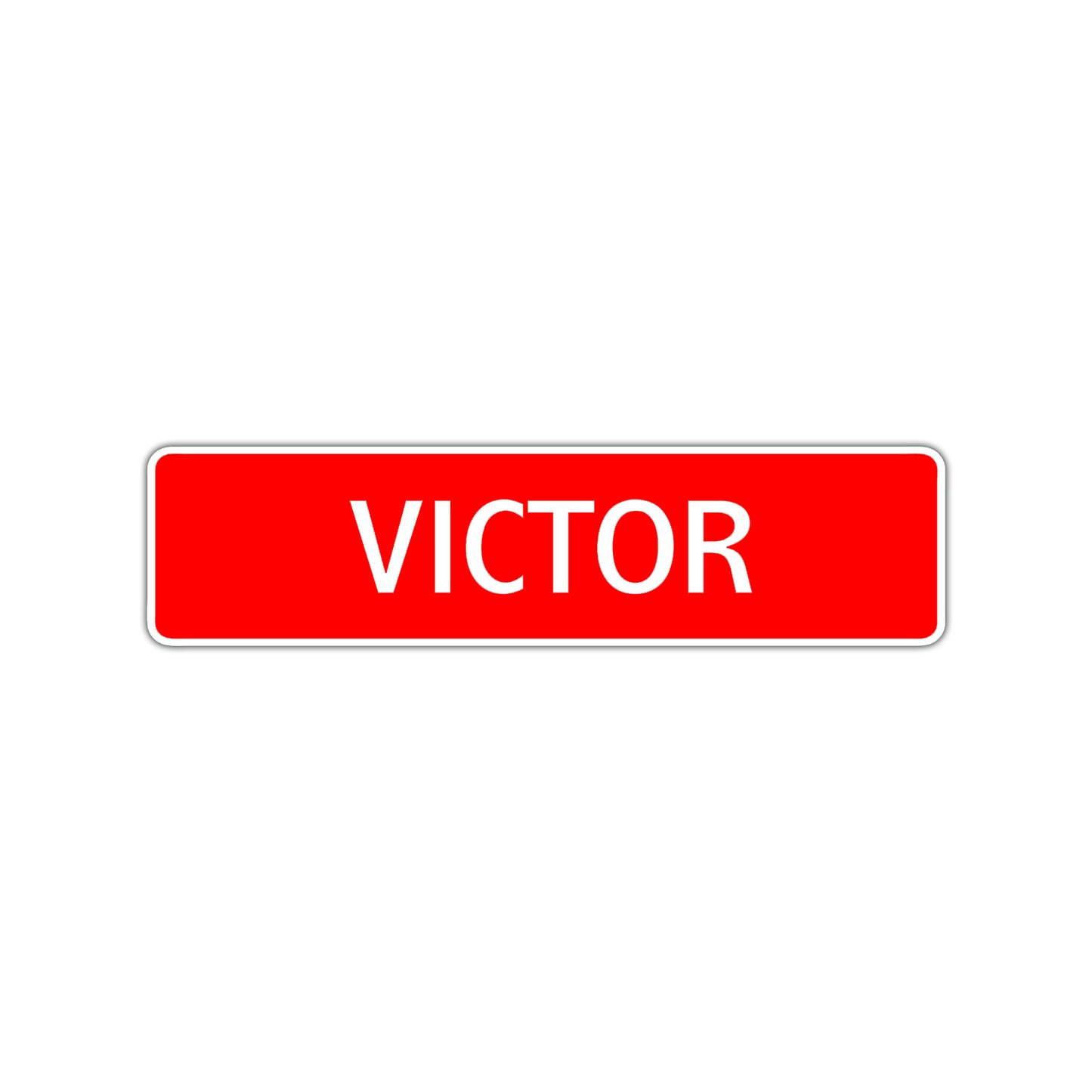 Victor Street Sign Children Name Room Plate