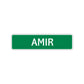 Amir Street Sign Children Name Room Plate