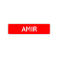 Amir Street Sign Children Name Room Plate