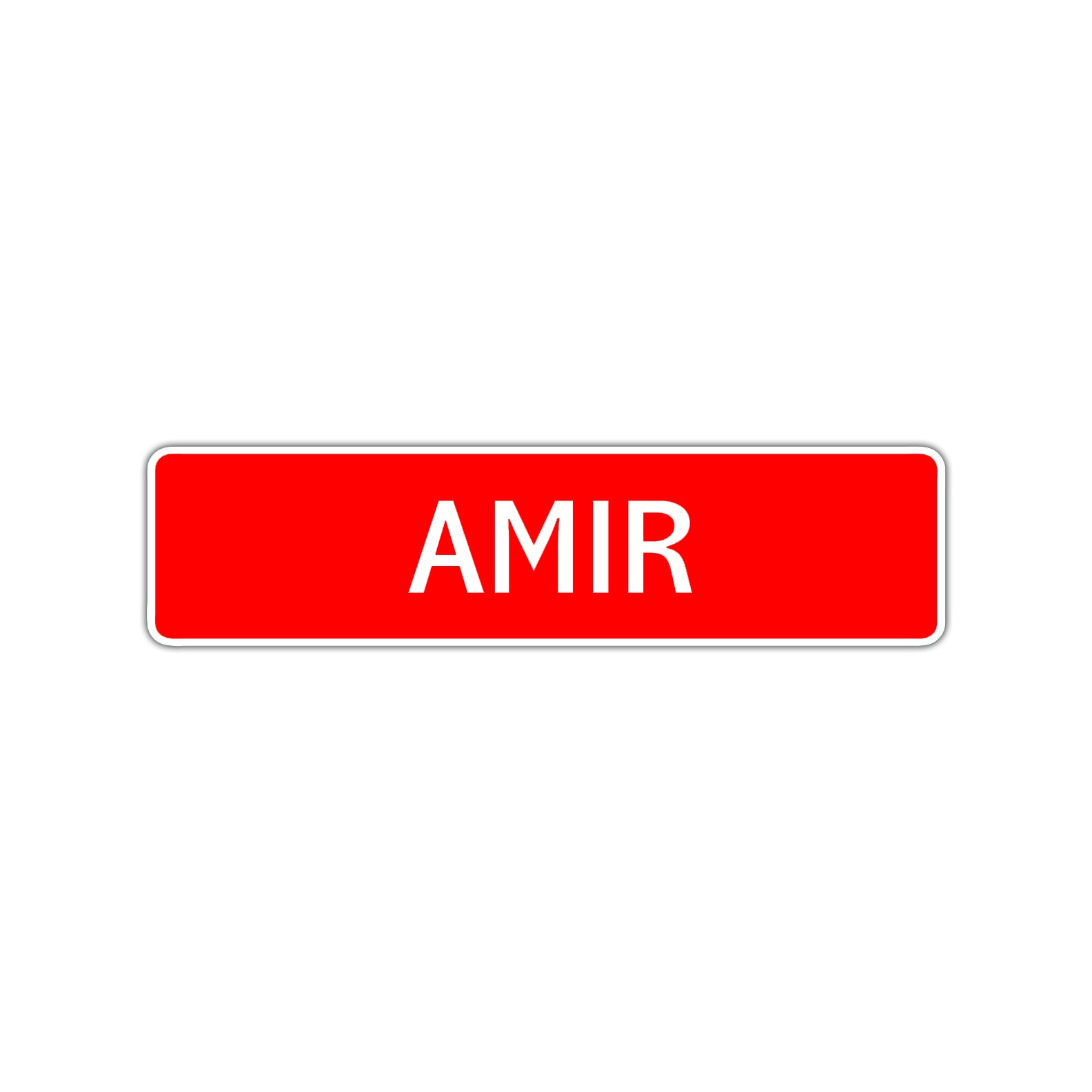 Amir Street Sign Children Name Room Plate