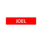 Joel Street Sign Children Name Room Plate