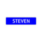 Steven Street Sign Children Name Room Plate