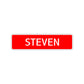 Steven Street Sign Children Name Room Plate
