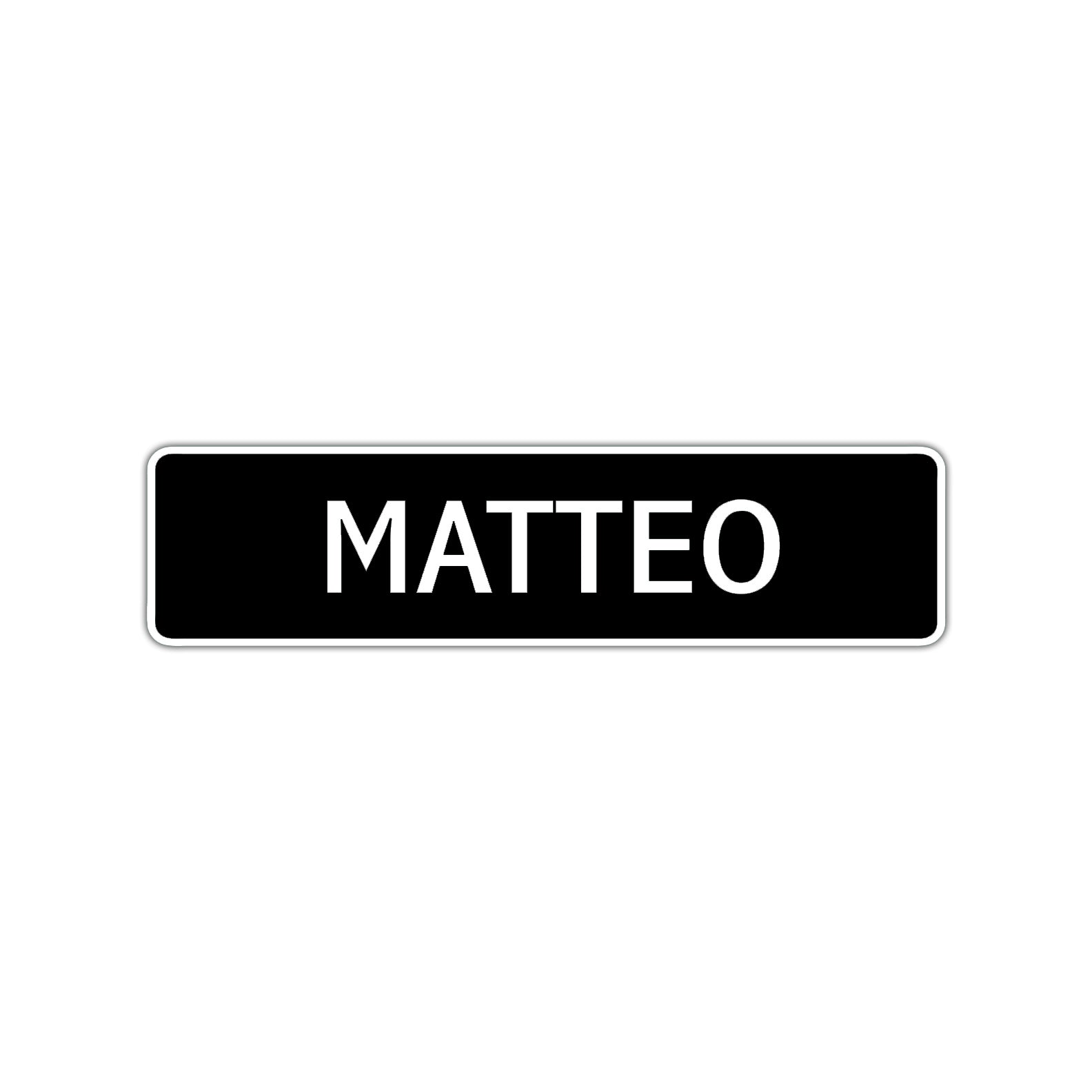 Matteo Street Sign Children Name Room Plate