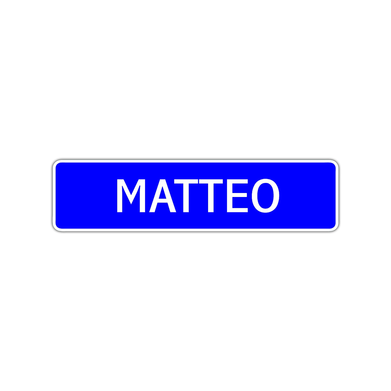 Matteo Street Sign Children Name Room Plate