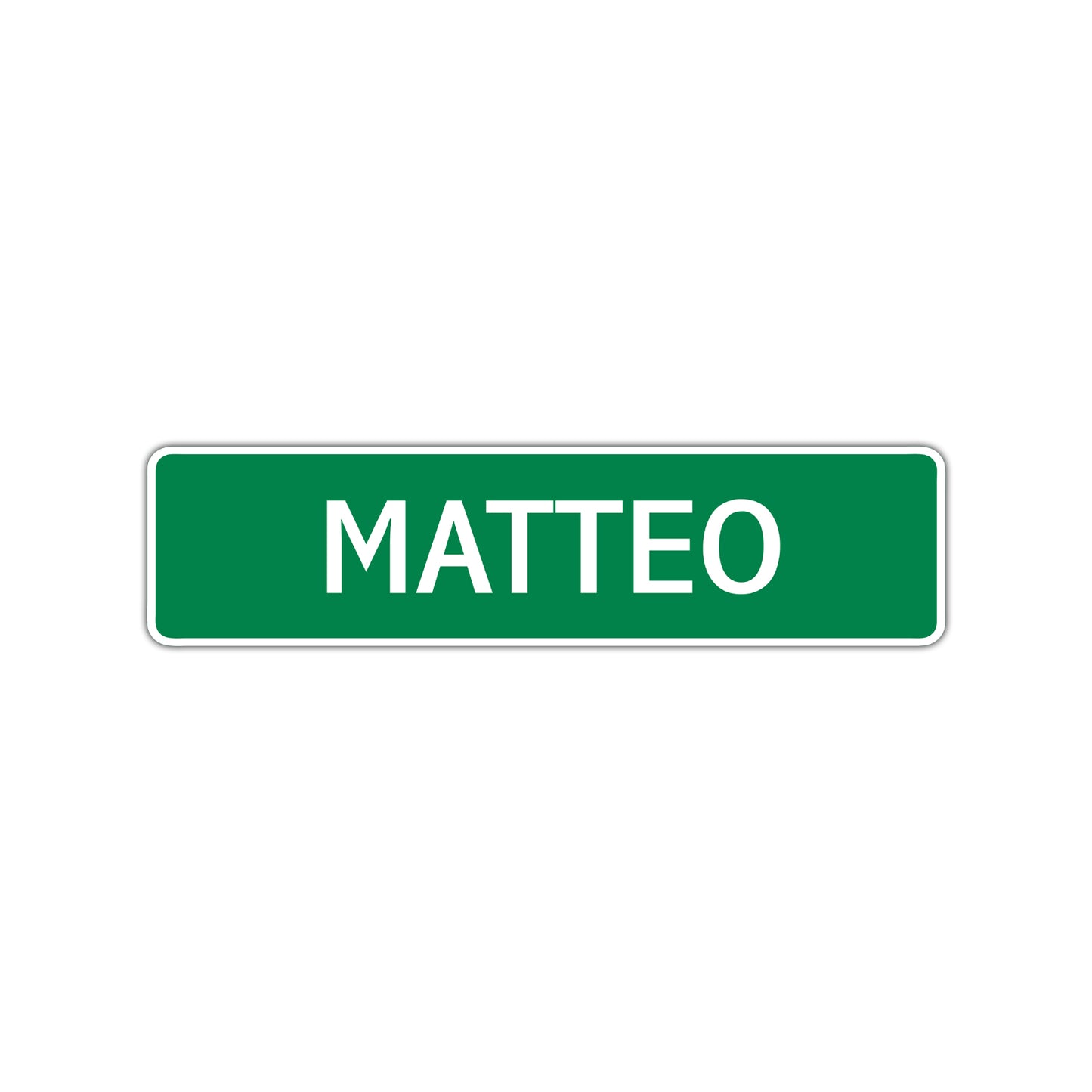 Matteo Street Sign Children Name Room Plate