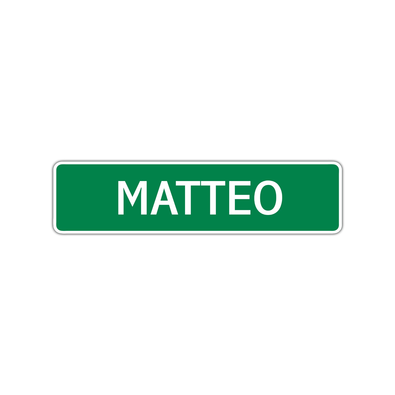 Matteo Street Sign Children Name Room Plate
